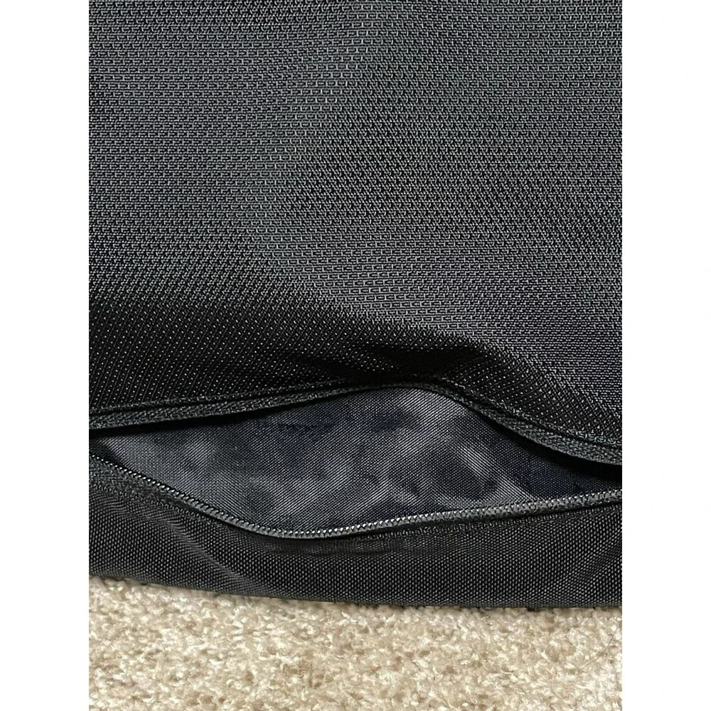 Eddie Bauer Black Messenger Bag Zip Buckle Shoulder Strap Outer Pockets